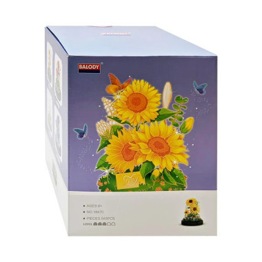 Конструктор Balody 18470 Цветы "Подсолнух" 545 дет. 13x13x16.3 см