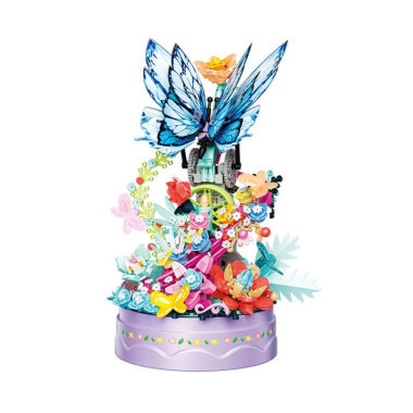 Конструктор PopPin 663502 "Счастливая бабочка музыкальная шкатулка" 630 дет. 26 x 17 x 13