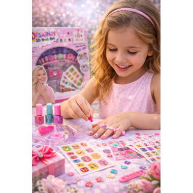 Маникюрный набор "Nail ART-2" лак + наклейки  в кор. 21х3.5х21 см