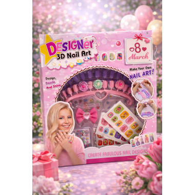 Маникюрный набор "Nail ART-2" лак + наклейки  в кор. 21х3.5х21 см