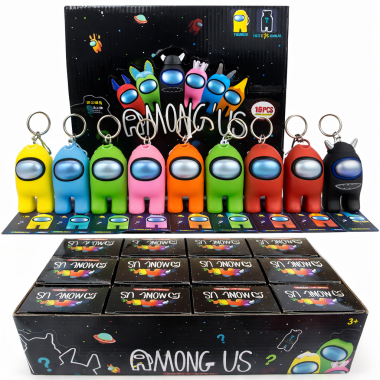 Набор брелоков пищалок Among US 16шт ассортимент. цена за шт