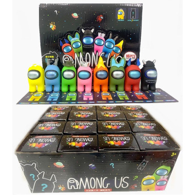 Набор брелоков пищалок Among US 16шт ассортимент. цена за шт