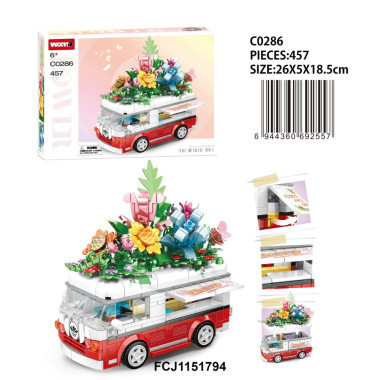 Конструктор WOMA C0286-DS Цветник в автобусе 457дет. 26х5х18.5