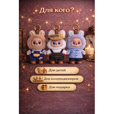 Ограниченная серия 3-го поколения PopMart Pop Labubu Heart Macaron брелок 3 вида. ЦЕНА ЗА 3 шт.