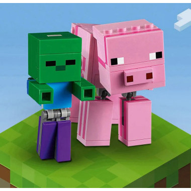 Конструктор LARI 11473 Майнкрафт "Свинья и Зомби-ребенок" 159 дет.17х24х4.5см