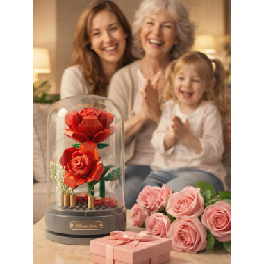 Конструктор JAKI JK2675 Музыкальная шкатулка Цветы "Навсегда любовь"