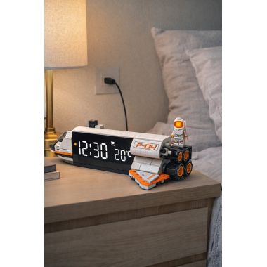 Конструктор BC-33 "Космический корабль с будильником: время: температура 268дет. 32х22.5х8