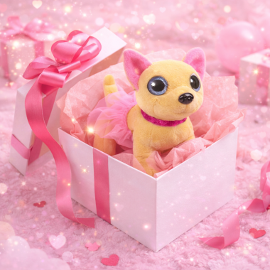 Собачка в переноске 4 вида, лает, размер 23х16см