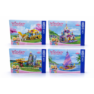 Конструктор Zhe Gao QL1189 Принцессы "Садовая Страна чудес"  в ассортименте 32.5x22.5x6 см