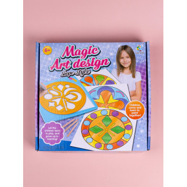 Набор для рисования "Магический трафарет" Геометрия в кор. 26.5х5х26.5см