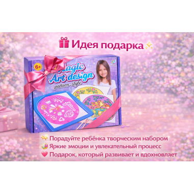 Набор для рисования "Магический трафарет" Узоры в кор. 29.5х5х29.5см