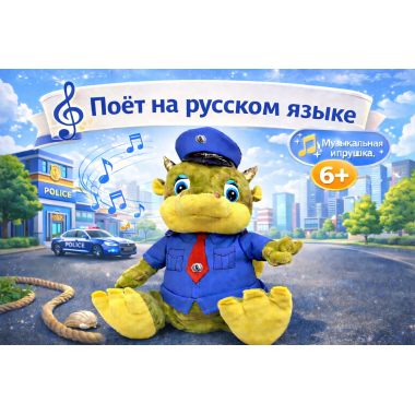 Динозаврик музыкальный на батарейках 30*20*12 CM