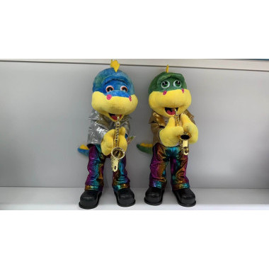 Динозаврик музыкальный на батарейках 37*15CM, поет 8 песен не детские