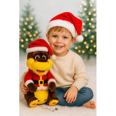 Динозаврик музыкальный на батарейках  поет 10 песен не детские ,Повторюшка,Зарядка через USB 30*12*10