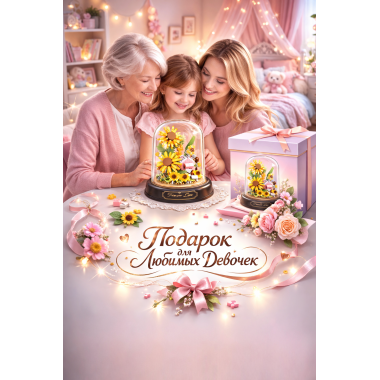 Конструктор Yodaka P1285 "Цветы" 577 дет. 13.5x13.5x17.5