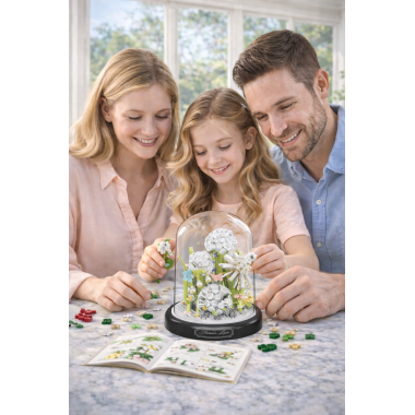 Конструктор YKO P1289 Цветы в колбе "Одуванчик" 660 дет. 13.5x13.5x17.5