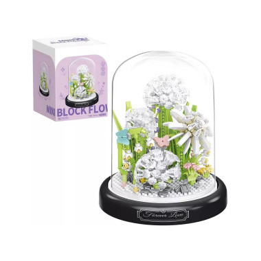 Конструктор YKO P1289 Цветы в колбе "Одуванчик" 660 дет. 13.5x13.5x17.5