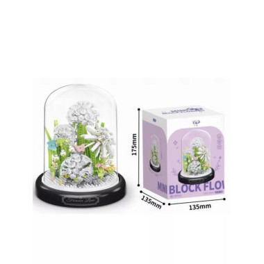 Конструктор YKO P1289 Цветы в колбе "Одуванчик" 660 дет. 13.5x13.5x17.5