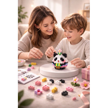 Конструктор 85126 Xiao Fang Le Tanlian "Панда Блум" 652дет. 10x13x7.5