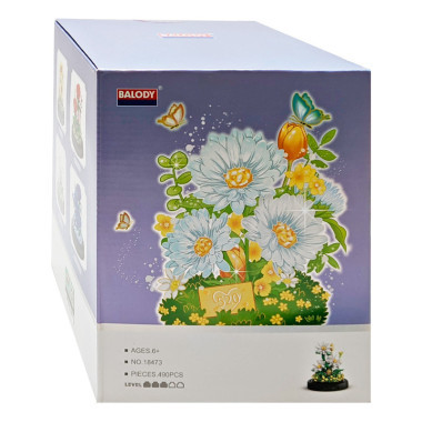 Конструктор Balody 18473 Цветы "Ромашки" 490 дет. 13x13x16.3 см