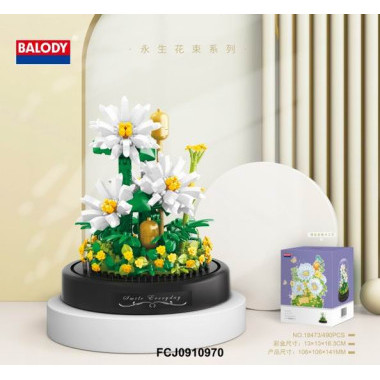 Конструктор Balody 18473 Цветы "Ромашки" 490 дет. 13x13x16.3 см