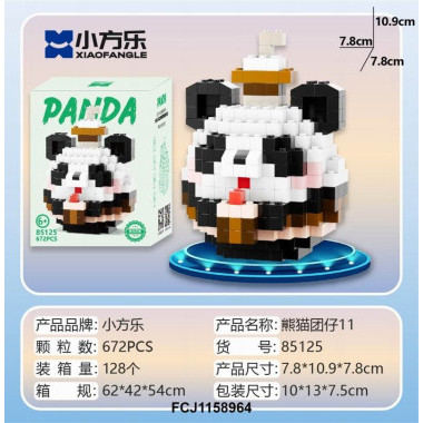 Конструктор 85125 Xiao Fang Le Tanlian "Милая Панда Катюша" 672 дет. 10x13x7.5