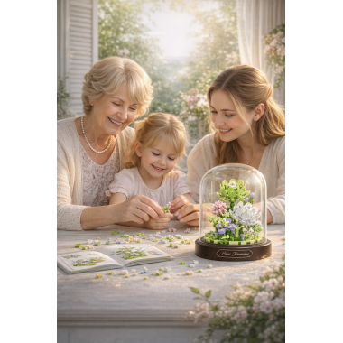 Конструктор Balody 16347 Цветы в колбе "Нежный жасмин", 385 дет. 13x13x16.3