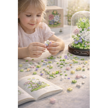 Конструктор Balody 16347 Цветы в колбе "Нежный жасмин", 385 дет. 13x13x16.3