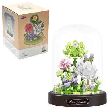 Конструктор Balody 16347 Цветы в колбе "Нежный жасмин", 385 дет. 13x13x16.3