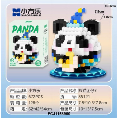 Конструктор 85121 Xiao Fang Le Tanlian "Панда Пикси" 672 дет. 10x13x7.5