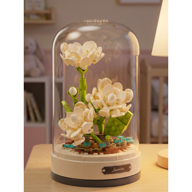 Конструктор JAKI JK2677 Музыкальная шкатулка Цветы "Жасмин"