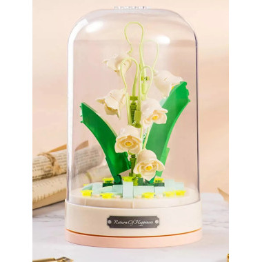 Конструктор JAKI JK2678 Музыкальная шкатулка Цветы "Возвращение счастья"