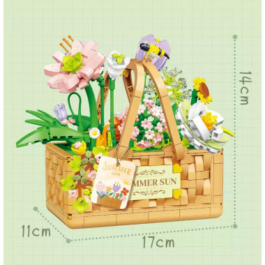 Конструктор Plant Series "Букет в корзине Летнее солнце"