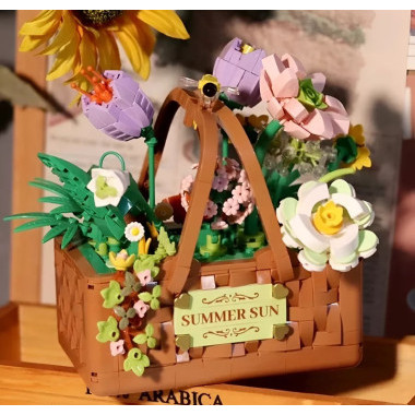 Конструктор Plant Series "Букет в корзине Летнее солнце"