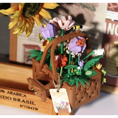 Конструктор Plant Series "Букет в корзине Летнее солнце"