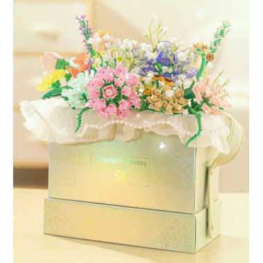 Конструктор "Летний букет в подарочной коробке" с подсветкой, 750 деталей