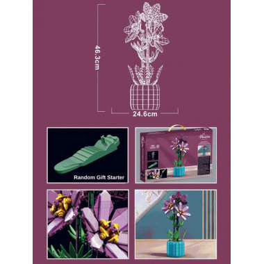 Конструктор Zuanma 101-8 Цветы Рододендрон 798 дет.