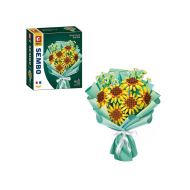 Конструктор Sembo 601222 Цветы "Букет подсолнухов" 1050 дет.