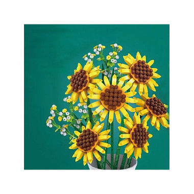 Конструктор Sembo 601222 Цветы "Букет подсолнухов" 1050 дет.
