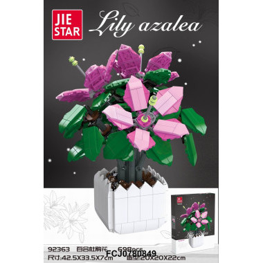 Конструктор Jie Star 92363 Цветы "Азалия" 698 дет.