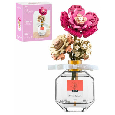 Конструктор Jaki JK2507 Цветы Букет с ароматизатором 25х9х25 см