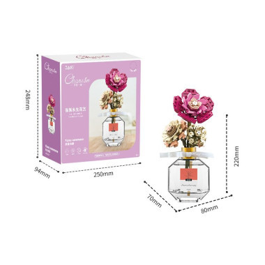 Конструктор Jaki JK2507 Цветы Букет с ароматизатором 25х9х25 см