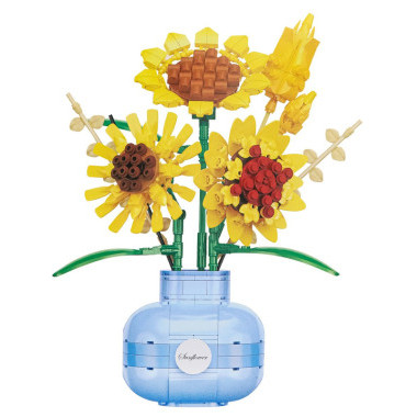 Конструктор Balody 21090 Цветы "Подсолнухи в вазе" с ароматическими палочками 559 дет.