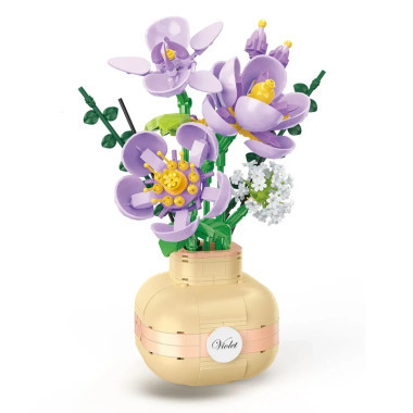 Конструктор Balody 21091 Цветы "Фиалки в вазе" с ароматизаторами 539 дет.