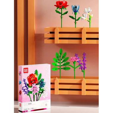 Конструктор Gao Misi T1044A Цветы "Красочный букет" 460 дет.