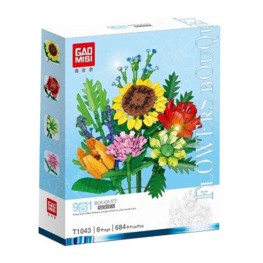 Конструктор Gao Misi T1043 Цветы "Весенний букет" 684 дет.