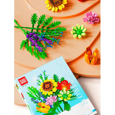 Конструктор Gao Misi T1043 Цветы "Весенний букет" 684 дет.