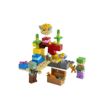 Конструктор 11584 Майнкрафт Коралловый риф" 104 дет. в коробке 19х17х4.5см