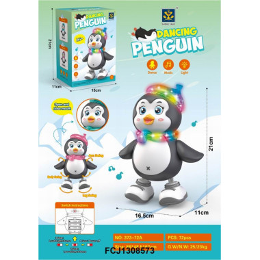 Танцующий пингвин со световыми и звуковыми эффектами на батарейках