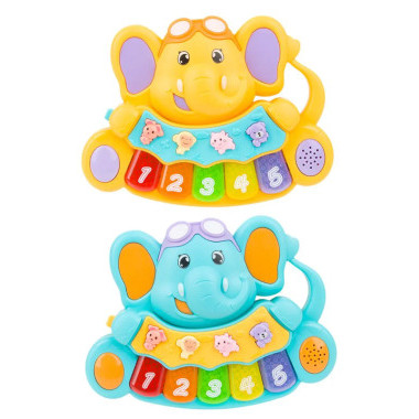 Музыкальное пианино "Слоник" для малышей 8шт в упаковке 17х13 см